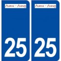 25 Avanne Aveney logo autocollant plaque stickers