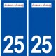 25 Avanne Aveney logo autocollant plaque stickers