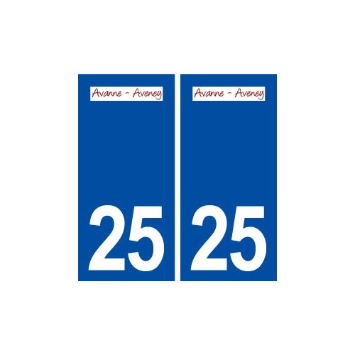 25 Avanne Aveney logo autocollant plaque stickers