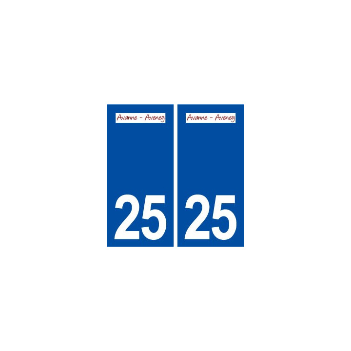 25 Avanne Aveney logo autocollant plaque stickers