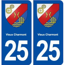 25 Vieux Charmont blason autocollant plaque stickers