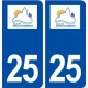 25 Vieux Charmont logo autocollant plaque stickers