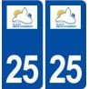 25 Vieux Charmont logo autocollant plaque stickers