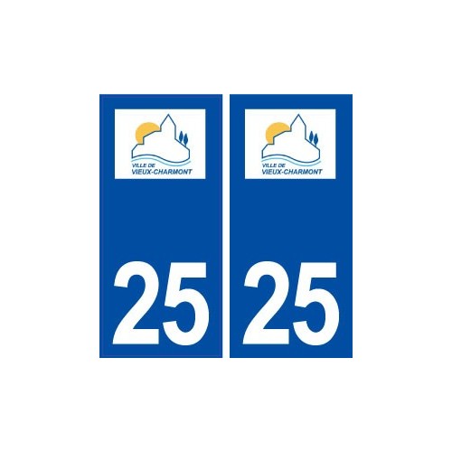 25 Vieux Charmont logo autocollant plaque stickers