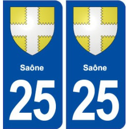 25 Saône blason autocollant plaque stickers