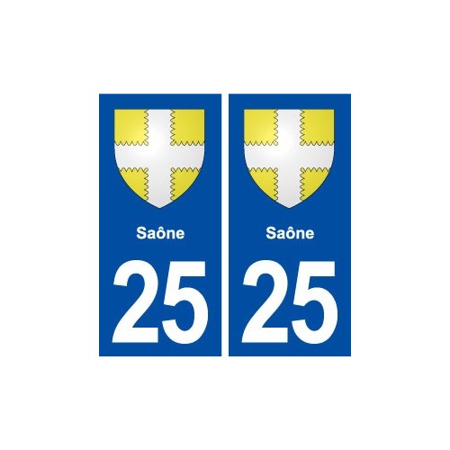 25 Saône blason autocollant plaque stickers