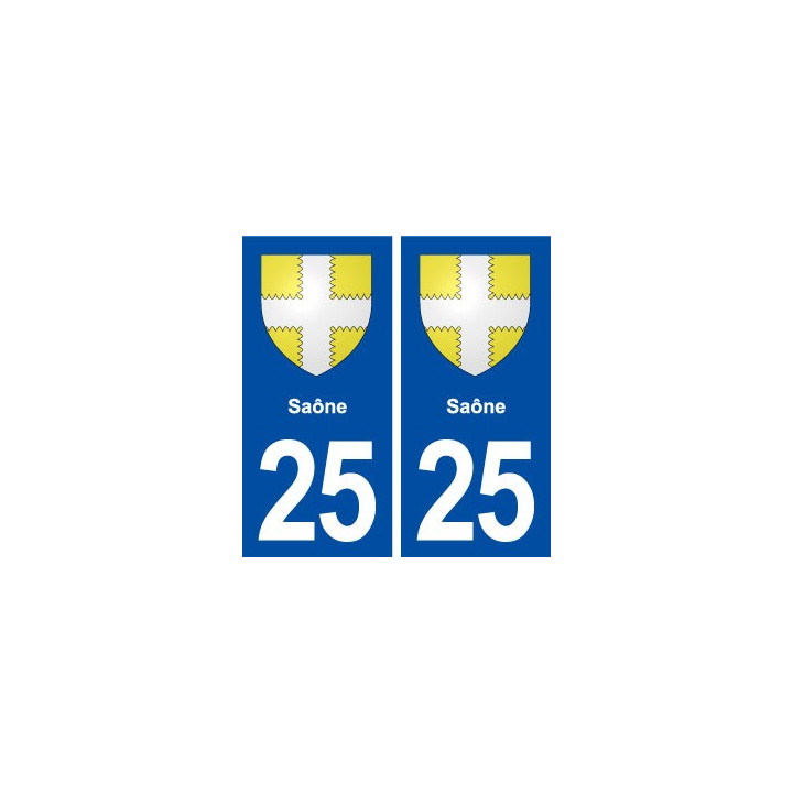 25 Saône blason autocollant plaque stickers