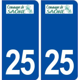25 Saône logo autocollant plaque stickers