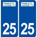 25 Saône logo autocollant plaque stickers