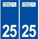 25 Saône logo autocollant plaque stickers