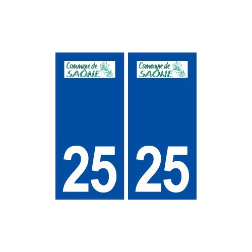 25 Saône logo autocollant plaque stickers