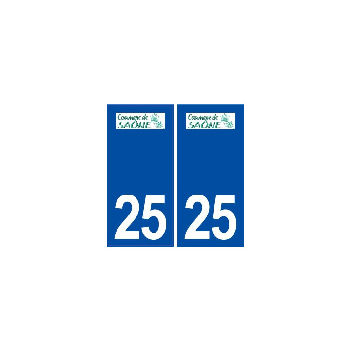 25 Saône logo autocollant plaque stickers