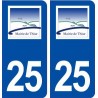 25 Thise logo autocollant plaque stickers