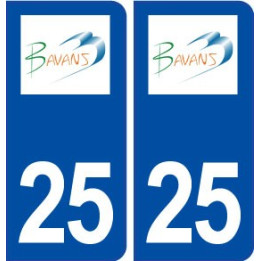 25 Bavans logo autocollant plaque stickers
