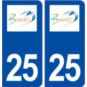 25 Bavans logo autocollant plaque stickers