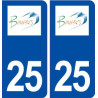 25 Bavans logo autocollant plaque stickers