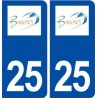 25 Bavans logo autocollant plaque stickers