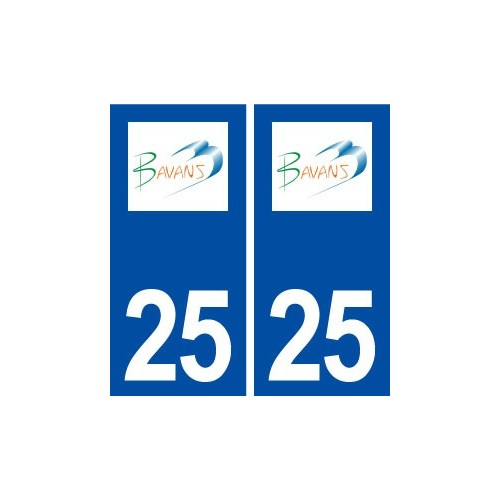 25 Bavans logo autocollant plaque stickers