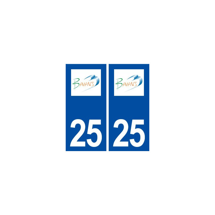 25 Bavans logo autocollant plaque stickers
