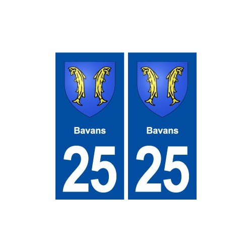 25 Bavans blason autocollant plaque stickers