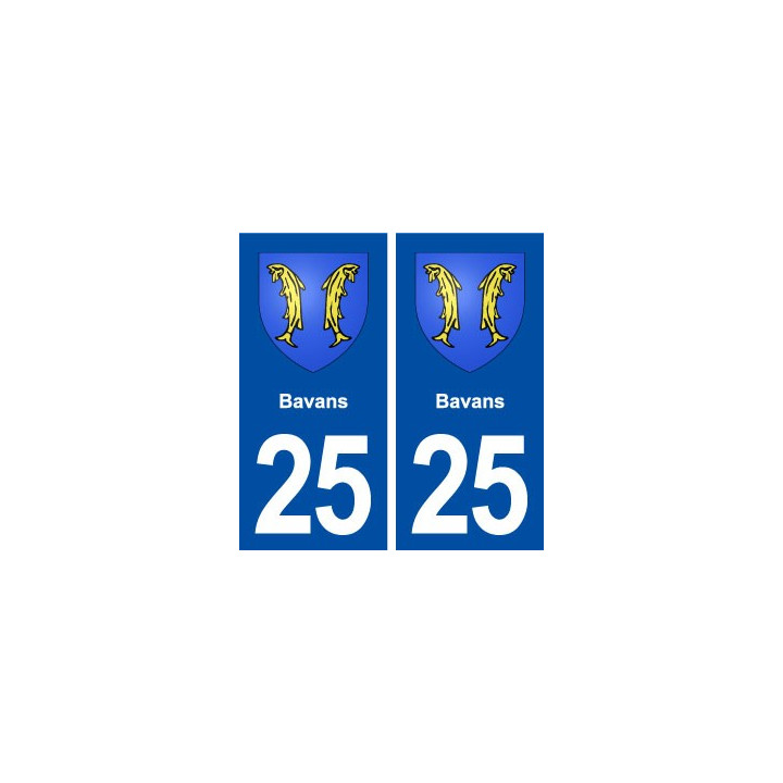 25 Bavans blason autocollant plaque stickers