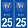 25 Bavans coat of arms sticker plate stickers