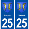 25 Bavans blason autocollant plaque stickers