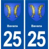 25 Bavans blason autocollant plaque stickers