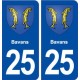 25 Bavans blason autocollant plaque stickers