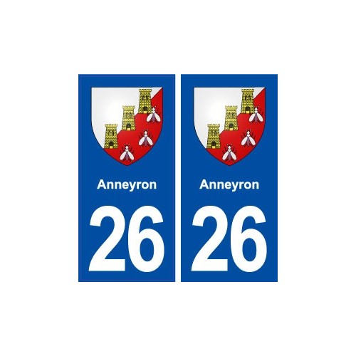 26 Anneyron blason autocollant plaque stickers ville