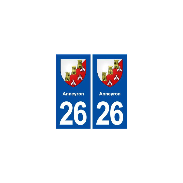 26 Anneyron blason autocollant plaque stickers ville