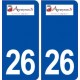 26 Anneyron logo autocollant plaque stickers ville