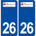 26 Anneyron logo autocollant plaque stickers ville