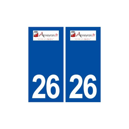26 Anneyron logo autocollant plaque stickers ville