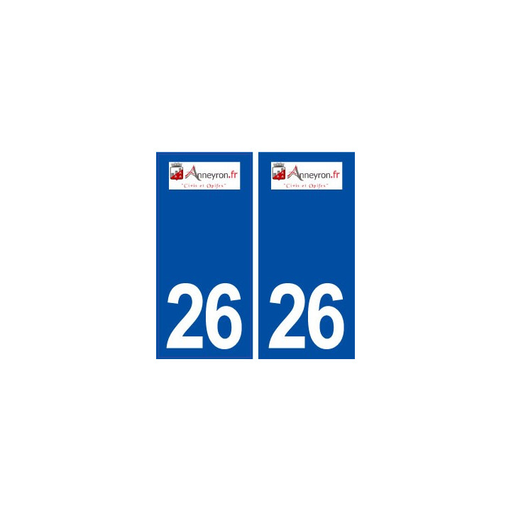 26 Anneyron logo autocollant plaque stickers ville