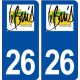 26 Buis les Baronnies logo autocollant plaque stickers ville