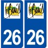 26 Buis les Baronnies logo autocollant plaque stickers ville