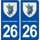 26 Buis les Baronnies blason autocollant plaque stickers ville