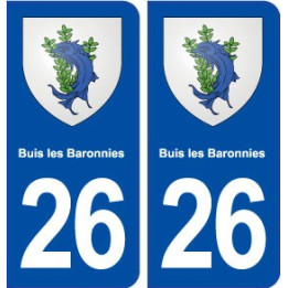 26 Buis les Baronnies blason autocollant plaque stickers ville