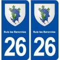 26 Buis les Baronnies blason autocollant plaque stickers ville