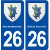 26 Buis les Baronnies blason autocollant plaque stickers ville