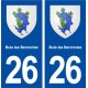 26 Buis les Baronnies blason autocollant plaque stickers ville