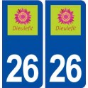 26 Dieulefit logo adesivo piastra adesivi città