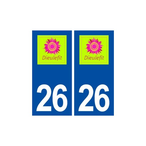 26 Dieulefit logo autocollant plaque stickers ville
