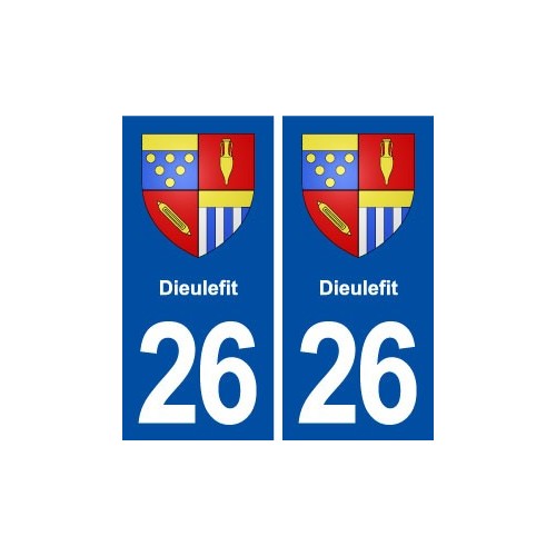 26 Dieulefit blason autocollant plaque stickers ville