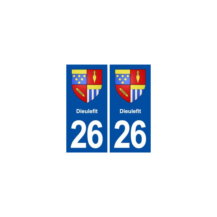 26 Dieulefit blason autocollant plaque stickers ville