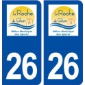 26 La RochedeGlun logo autocollant plaque stickers ville