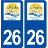 26 La RochedeGlun logo autocollant plaque stickers ville