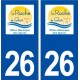 26 La RochedeGlun logo autocollant plaque stickers ville