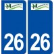 26 Montmeyran logo autocollant plaque stickers ville